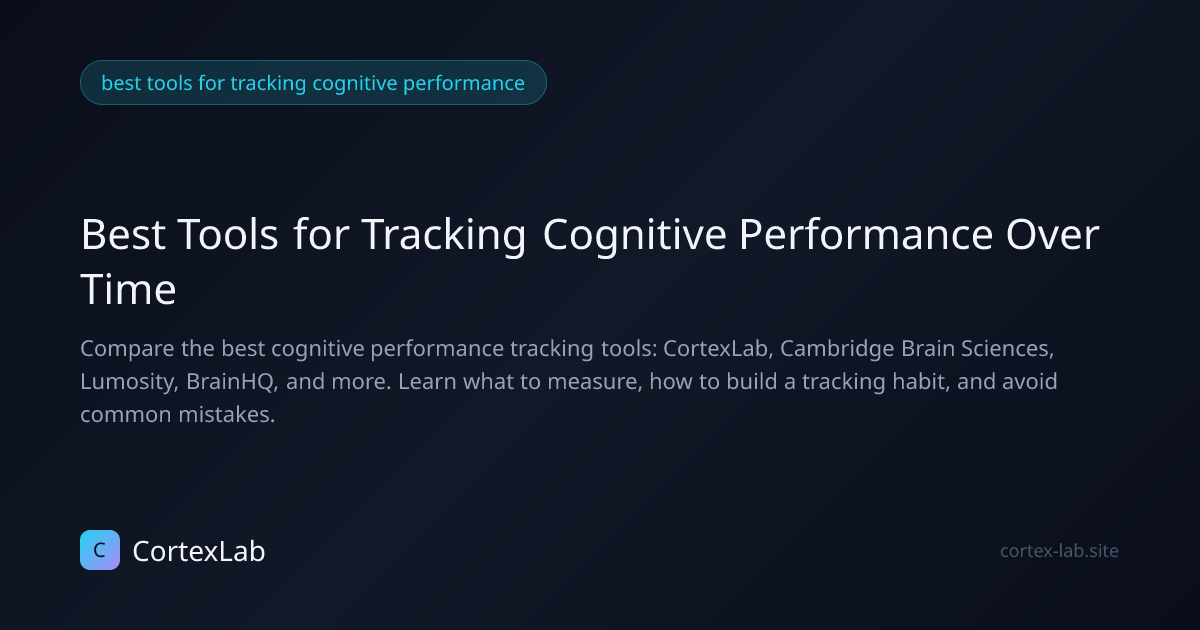 Best Tools for Tracking Cognitive Performance Over Time | CortexLab