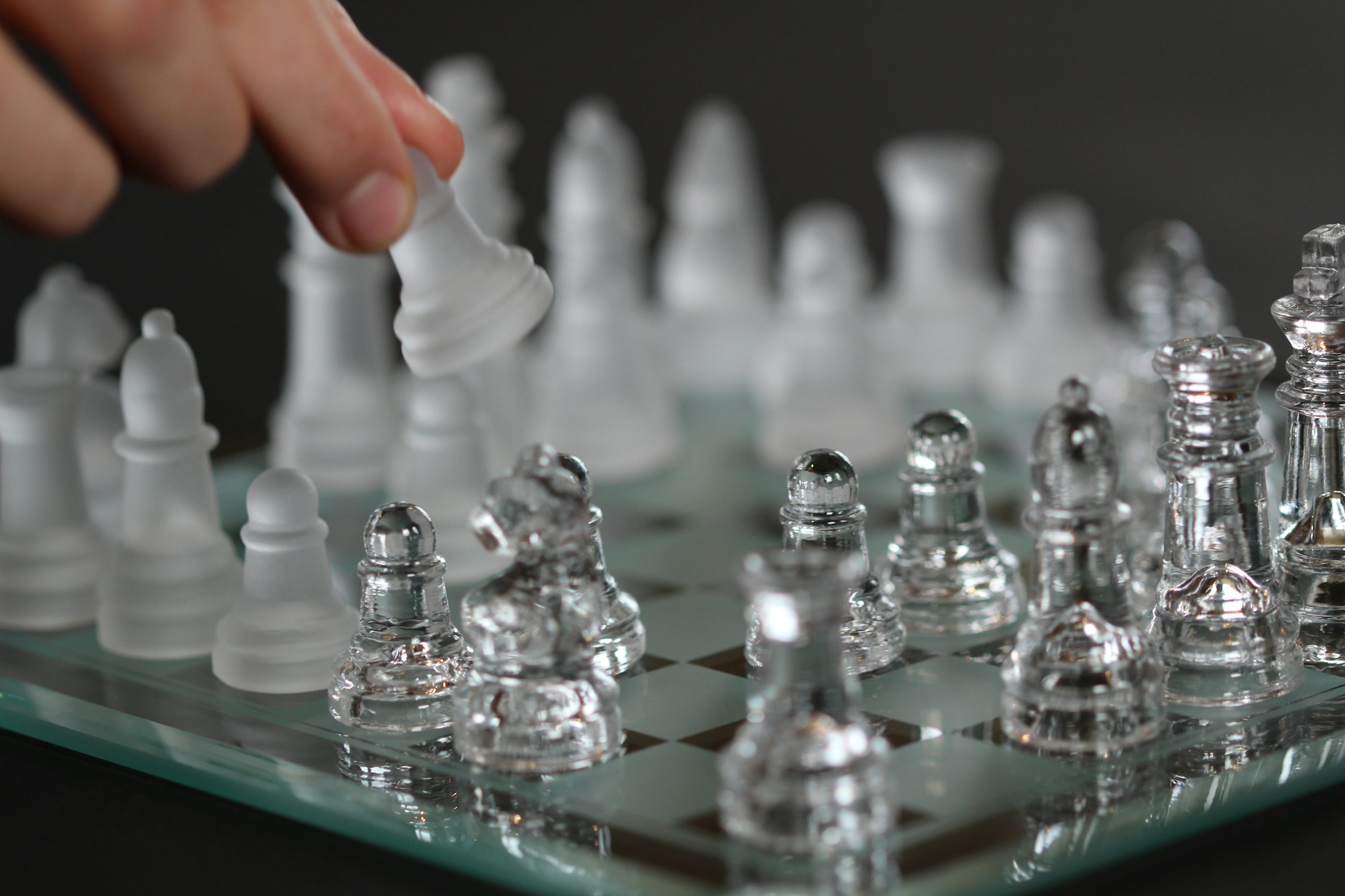 Chess strategy representing intelligence and processing