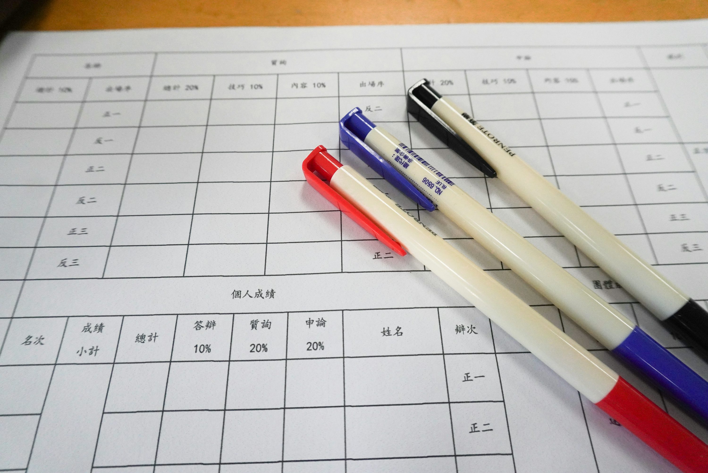 質問紙とペン — rMEQ朝型夜型質問紙のイメージ